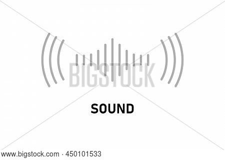 Sound Wave Icon Voice Recognition In Virtual Assistant, Speech Sign. Abstract Audio Wave, Command