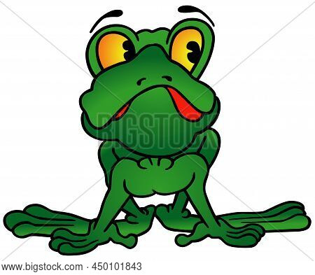 Front View Green Frog Vector & Photo (Free Trial) | Bigstock