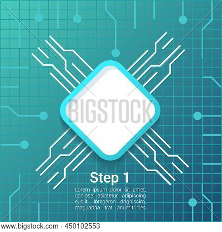 Digital Technology System Infographic Chart Design Element Set