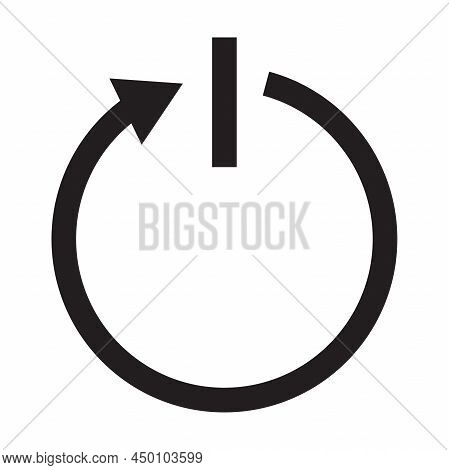 Auto Power On Off Switch Icon Vector For Graphic Design, Logo, Web Site, Social Media, Mobile App, U