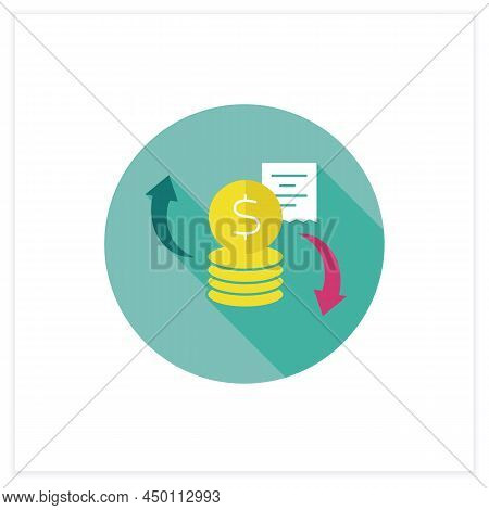 Variable Expense Flat Icon.variable Costs.expenses Change.financial Literacy Concept. 3d Vector Illu