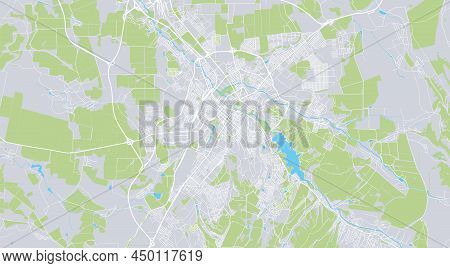 Urban Vector City Map Of Simferopol, Ukraine, Europe