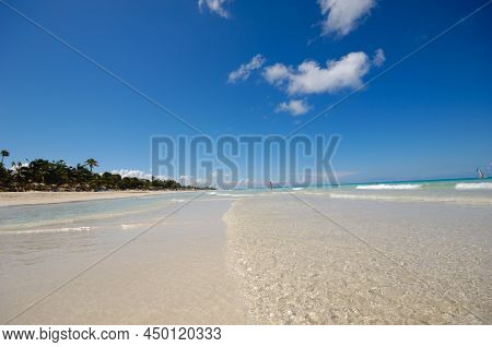 A Tropical Beac At Varadero Cuba At Summer Time