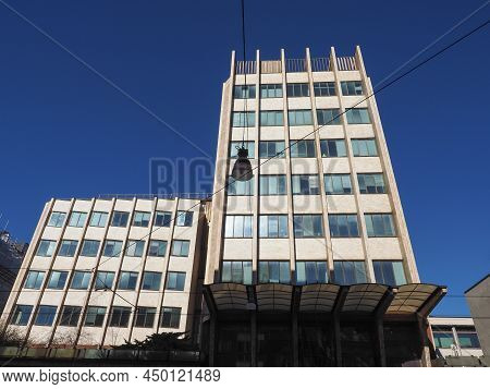 Turin, Italy - Circa February 2022: Corso Matteotti 8 Building By Architects Gualtiero Casalegno And