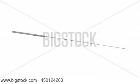 One Needle For Acupuncture Isolated On White