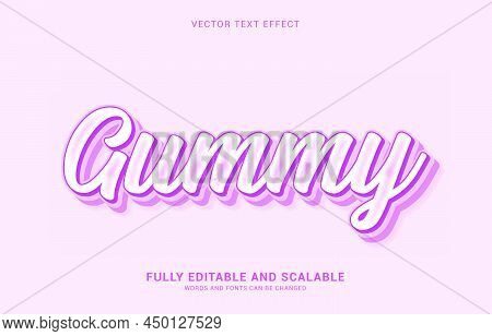 Editable Text Effect, Gummy Style Can Be Use To Make Title