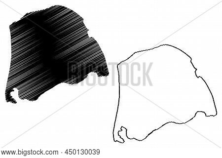 Bely Island (russia, Russian Federation, Tyumen Oblast) Map Vector Illustration, Scribble Sketch Bel