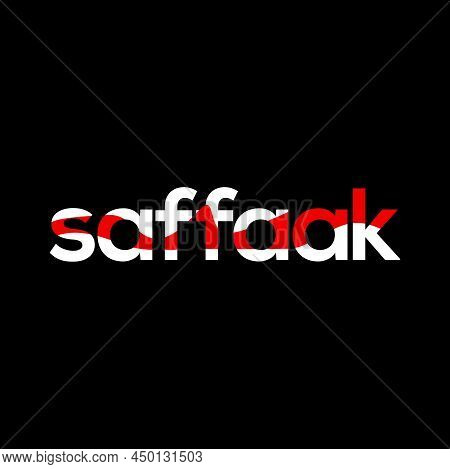Saffaak Typography Logo. Saffaak Is A Urdu World It Means Killar.