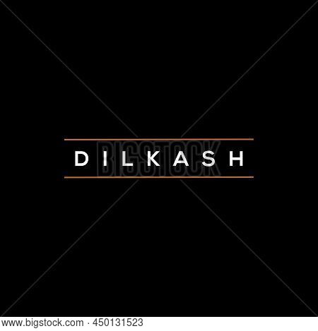 Dilkash Typography Logo. Dilkash Is A Urdu World It Mean Lovely, Attractive.
