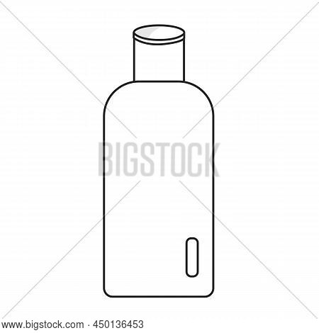 White cylindrical bottle vector for Cosmetic, medical, spa, or food product packaging, Bottle icon vector illustration, bottle outline, Flat icon. web icon, packaging design