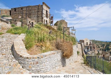 Panoraamanäkymät Tursi. Basilicata. Etelä-Italiassa.