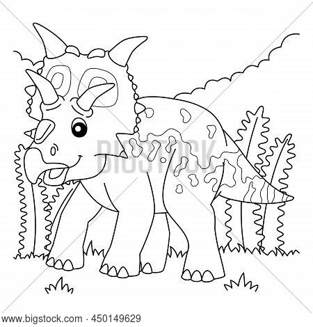 A Cute And Funny Coloring Page Of A Xenoceratops. Provides Hours Of Coloring Fun For Children. To Co