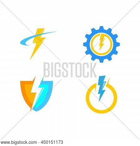 Flash Thunder Bolt Illustration Vector Template Web