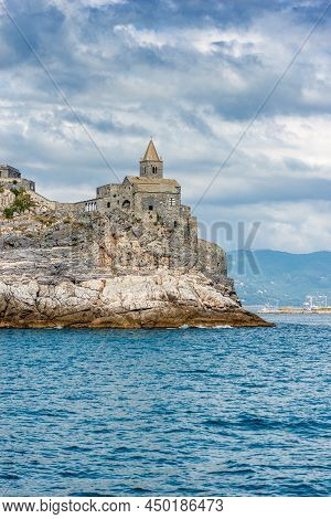 Medieval Church Of Saint Peter (san Pietro, V-xiii Century) In Romanesque Gothic Style. Portovenere 