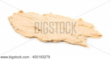 Smear Of Delicious Liverwurst Isolated On White