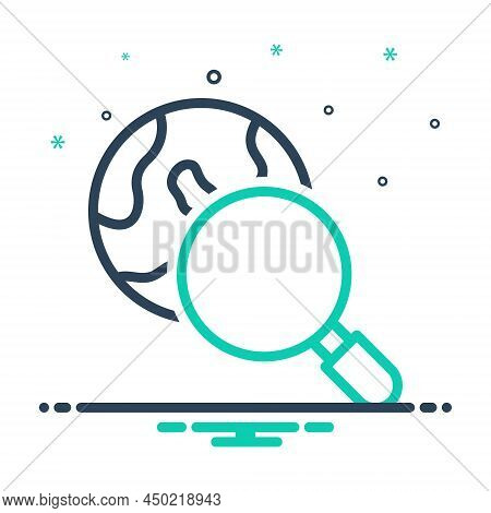 Mix Icon For Exploration Magnifier Investigation Research Search Disquisition Study