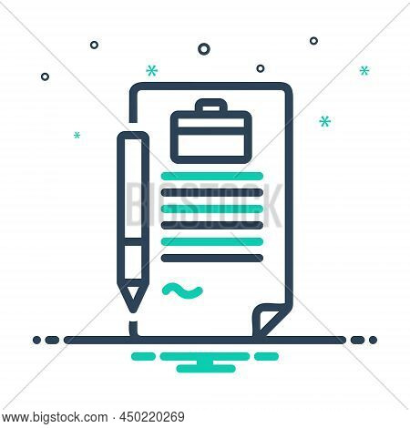 Mix Icon For Agreements Contract Bond Appendage Covenant Document Notary