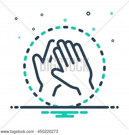 Mix Icon For Appreciate Panegyrize Belaud Clapping Applause Cheerful Plaudit