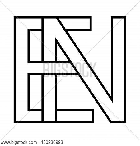 Logo Sign En Ne Icon Nft En Interlaced, Letters E N