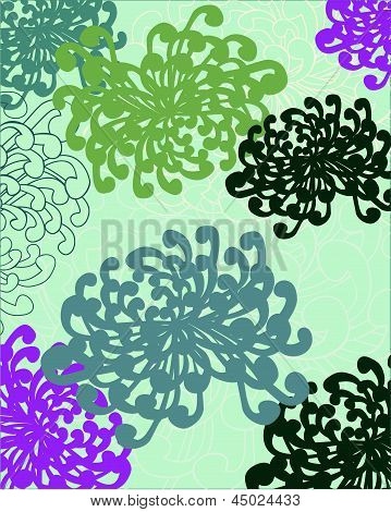 Illustrazione vettoriale di uno sfondo di fiori luminosi