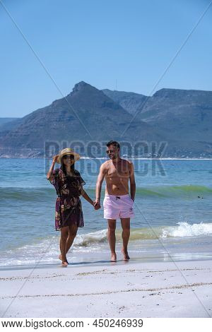 Kommetjie Public Beach Cape Town South Africa, White Beach And Blue Ocean At Kommetjie On A Summer D