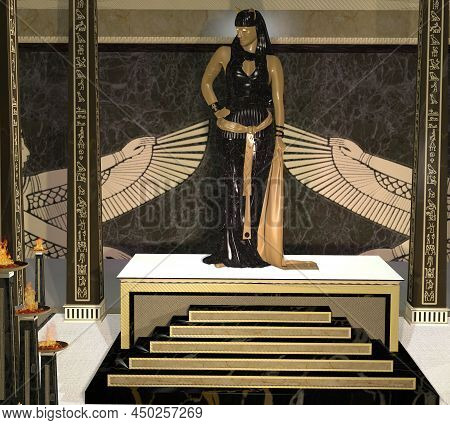 God Bastet Temple 3d Illustration - Bastet Was A An Egyptian God That Symbolized A Religion And Was 