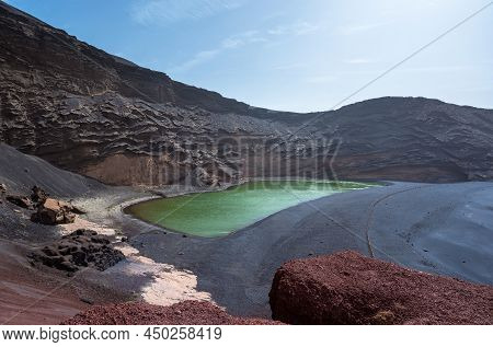 Charco Verde Beach In Lanzarote, Canary Islands In Spain