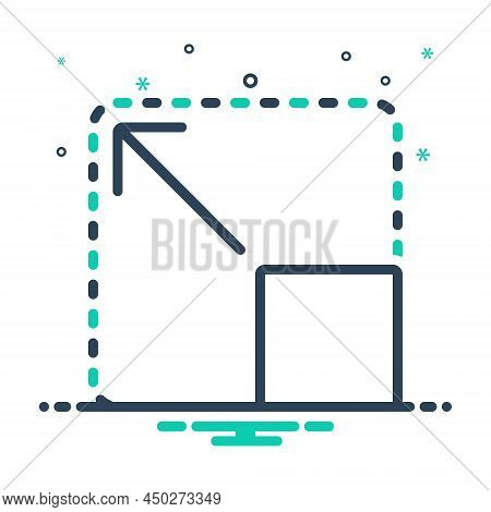 Mix Icon For Expanded Enlarge Re-size Maximize Arrowhead Arrow