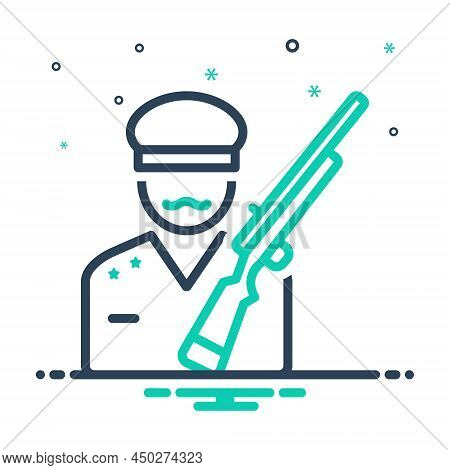 Mix Icon For Fought Battle Protect Freedom Fighter  Soldier Warrior