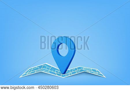 3d Render Location Symbol Pin Icon Sign Or Navigation Locator Map Travel Gps Direction Pointer And M