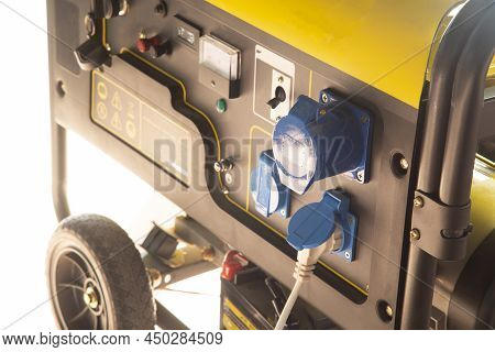 Portable Gasoline Generator.the Use Of An Autonomous Energy Source. An Additional Source Of Energy.