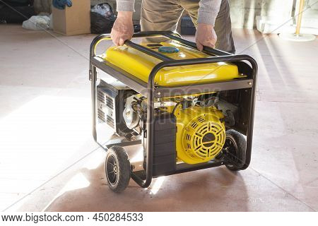 Portable Gasoline Generator.the Use Of An Autonomous Energy Source. An Additional Source Of Energy.