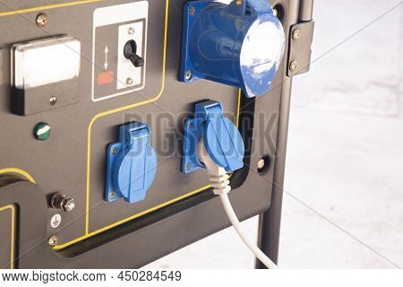 Portable Gasoline Generator.the Use Of An Autonomous Energy Source. An Additional Source Of Energy.