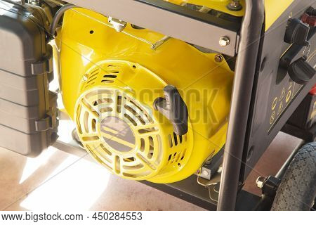Portable Gasoline Generator.the Use Of An Autonomous Energy Source. An Additional Source Of Energy.