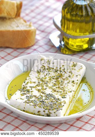 Feta Cheese Is A Greek White Cheese,made From Goat Or Sheep Milk,preserved In Salty Water,very Tasty