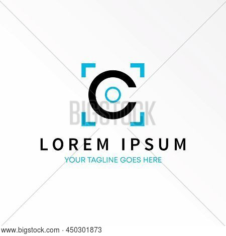 Letter Or Word C Font With Shot Or Focus Logo Design Abstract Concept Vector Stock. Can Be Used As A