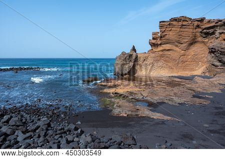 Charco Verde Beach In Lanzarote, Canary Islands In Spain