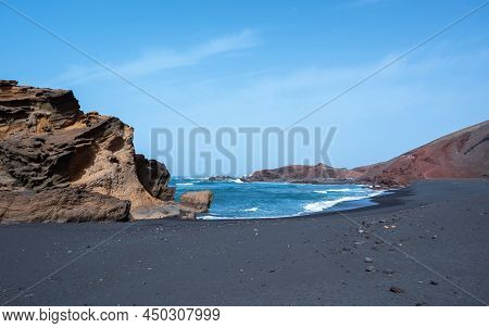 Charco Verde Beach In Lanzarote, Canary Islands In Spain