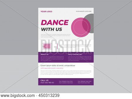 Dance Studio Flyer Template, Dance Studio Poster Promotional Flyer, Dance Class Poster Leaflet Desig