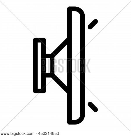 Tv Side Wall Mount Icon Outline Vector. Vesa Display. Monitor Control