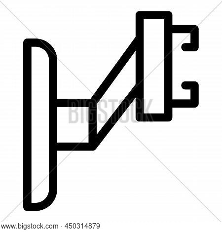 Monitor Wall Control Icon Outline Vector. Tv Mount. Air Console