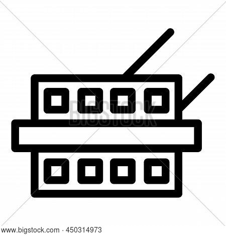 Digital Wall Console Icon Outline Vector. Tv Mount. Bracket Vesa