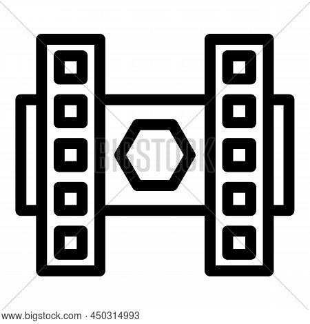 Bracket Vesa Icon Outline Vector. Wall Display. Cinema Service