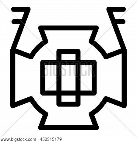 Tv Bracket Icon Outline Vector. Mount Wall. Vesa Screen