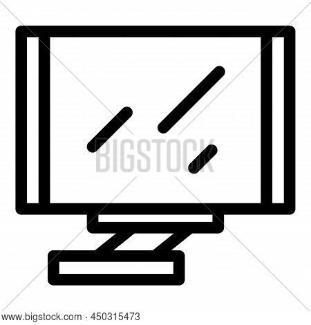 Stand Tv Icon Outline Vector. Mount Bracket. Monitor Television