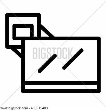 Wall Tv Icon Outline Vector. Mount Bracket. Vesa Display