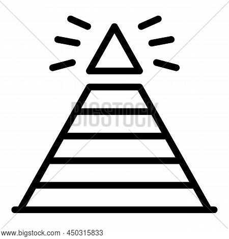 Cheops Pyramid Icon Outline Vector. Ancient Cairo. Giza Landscape