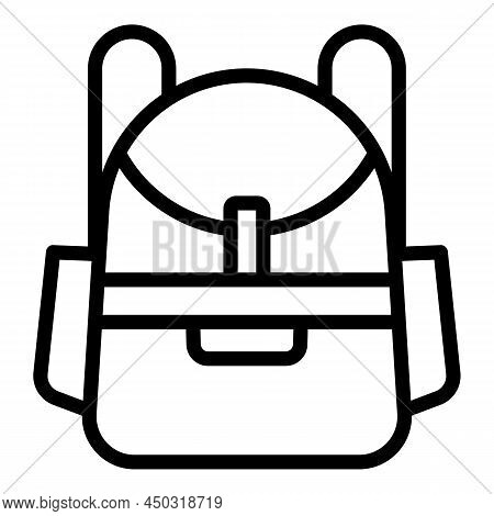 Biker Backpack Icon Outline Vector. Motor Gear. Engine Gear