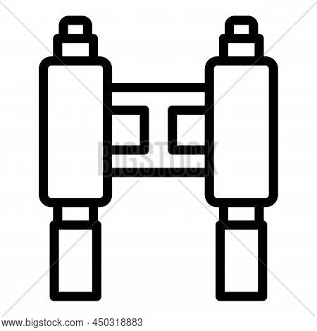 Bike Suspension Icon Outline Vector. Bike Gear. Motorcycle Part