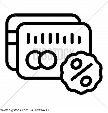 Bank Card Sale Icon Outline Vector. Job Offer. Custom Order